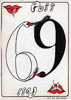 Omslag Puss nr 11/69: siffrorna 6 och 9 har sex med varandra