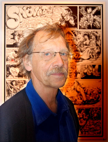 portrffbild p Ulf Rahmberg framfr en serie