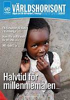 Världshorisont nr 3/07 med rubriken "Halvtid för milleniemålen" och bild på ett barn
